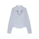 Pull&Bear Bluza svetlo modra / temno modra
