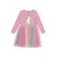 NAME IT Obleka NMFJolina rumena / pastelno zelena / mauve / bela