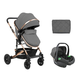 KikkaBoo Kolica Amaia Dark Grey premium set 2in1 sa autosedištem I-Size ( KKB11244 SET )