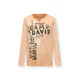 CAMP DAVID Majica ecru/pastelno oranžna/črna