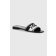 Karl Lagerfeld Natikače s potpeticom, crna / bijela