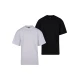 Mens T-shirts Tall 2-Pack white+black