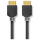 Nedis Hitri kabel HDMI 2.0 z ethernetom/ 4K@60Hz/ pozlačeni priključki HDMI-HDMI/ antracit/ škatla/ 10 m