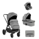 KikkaBoo Kolica Tiffany 3in1 set sa autosedištem I-Prime I-size i tvrdom korpom Light Grey (KKB20152 SET)
