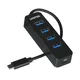 Unitek UNITEK H1117B USB-C hub s 4x USB-A 3.1 vhodi, 10W