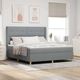 Vidaxl Postelja z vzmetnico z vzmetnico Svetlo siva 140 x 200 cm blago