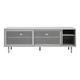 Bela kovinska TV omarica 160x55 cm Veep – Unique Furniture