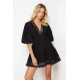 Trendyol Black Mini Woven Lace Detail Beach Dress