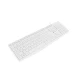NATEC NAUTILUS, Slim Multimedia Keyboard US, Spill Proof, USB, White ( NKL-1951 )