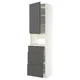 METOD / MAXIMERA Visoki element za ugradne uređaje, bela/Voxtorp tamnosiva, 60x60x240 cm