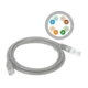 Patch kabel U/UTP kat 5e PVC 3,0 m siv ALANTEC