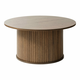Rjava okrogla mizica v hrastovem dekorju o 90 cm Nola – Unique Furniture