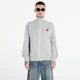 Mikina Comme des Garçons PLAY Sweatshirt Red Emblem Knit UNISEX Top Grey XS