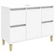 Vidaxl Omarica za umivalnik bela 80x33x60 cm inženirski les