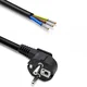 Qoltec napajalni kabel | SCHUKO CEE 7/7 (E/F) kotni vtič | bakreni baker | ogoljen, spajkano | 3x1,50 mm2 | 3 m