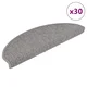 Samoljepljivi otirači za stepenice 30 kom 65x21x4 cm srebrni