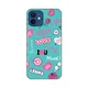 Silikonska maska za iPhone 12 6.1 Love Print tirkizna