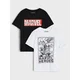 Sinsay - Pamuk majice sa printom 2 pack Marvel - šareno