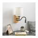 Brilagi - LED zidna svetiljka NUBILA WOOD 1xE27/25W/230V+LED/3W hrast/crna/krem