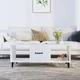 vidaXL Klubska mizica bela 102x50x40 cm konstruiran les