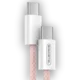 Infostyle Polnilni in podatkovni kabel USB C- USB C v 3 barvah Roza