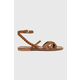 Usnjeni sandali See by Chloé ženski, rjava barva
