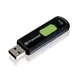 TRANSCEND 16GB USB JETFLASH 500, RETRACTABLE (BLACK/GREEN) - TS16GJF500