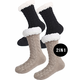 2 PIECE SET OF SOCKS CLARISSE beige and black