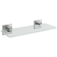 Steklena polica X-SQUARE 300 mm, krom/čisto steklo - Chrome - 300x55x120 mm - Sapho - X-SQUARE - Medenina; steklo - 300 - Polica - Kvadratni - 300 - 55 - 120 - 14