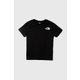Otroška bombažna kratka majica The North Face REDBOX TEE (BACK BOX GRAPHIC) črna barva