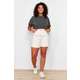 Trendyol Curve Ecru Mom Shorts & Bermuda