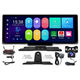 Farrot avtoradio Farrot Car Multimedia Player 10, 26 (zaslon na dotik, Mirrorlink, Android Auto, GPS, RGB, mikrofon, ojačevalec, CarPlay, DAB+, dvojni Bluetooth, TF, dvojna kamera in 2 vrsti nastavkov)