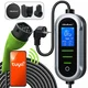 Mobilni polnilnik Qoltec za električna vozila in hibride z 2-v-1 regulacijo tipa 2 | 3,5 kW | 230 V | SCHUKO 16 A | Wi-Fi | TUYA | Smart Life | LCD | Prenosni | 5 m