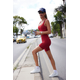 Trendyol Red Brushed Soft Fabric Inner Waist Pocket Detailed Knitted Sports Shorts/Short Tights