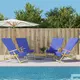 Ručnici za plažu 4 kom plavi 60 x 135 cm od tkanine 400 GSM