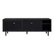 Črna kovinska TV omarica 160x55x45 cm Veep – Unique Furniture