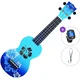 Mahalo Hibiscus Basic SET Hibiscus Blue Burst Soprano ukulele
