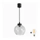 Brilagi - LED luster na sajli RETRO GLASS 1xE27/60W/230V prečnik 25 cm crna/prozirna