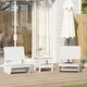 shumee vidaXL Vrtni stoli 2 kosa Bela 60x64x70,5 cm Masivni les borovega lesa