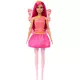 Punčka Mattel Barbie Fairy Ballerina - rožnata obleka, vijolični lasje (JKB63)