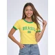 Sinsay - Pamučna majica sa natpisom BRASIL - žuto