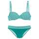 JETTE Bikini  siva / bela