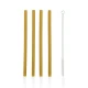 Zopa Silicone Straw silikonska slamica + krtača 6 m+ Mustard Yellow 4 kos
