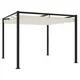 Vidaxl Vrtni gazebo z zložljivo streho Cream 3x3 m Steel