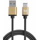 Ghostek - NRGline USB-C 1,8m , Black/Gold (GHOCBL006)