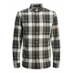 JACK & JONES Srajca JPRBlu Brook  rjava / siva / črna / bela