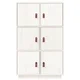 Visoka komoda bijela 67 x 40 x 108,5 cm od masivne borovine