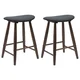Vidaxl Jedilni stoli 2 pcs Svetlo rjava 46 x 37 x 63 cm