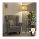 Brilagi - LED podna lampa CERIA 1xE27/40W/230V prečnik 50 cm bež/bela
