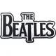 The Beatles Drop T Logo Die-Cut Black On White Iron-On Patch